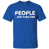People Not A Big Fan T-Shirt Funny Introvert Gift Shirt_Black