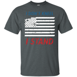 I Don't Kneel Distressed American Flag I Stand Proud Tee_black