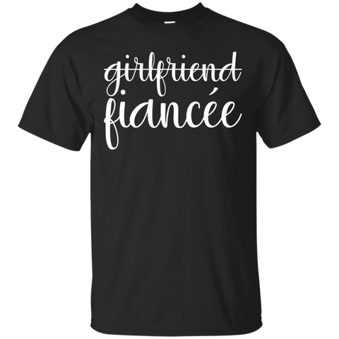 Women's Girlfriend Fiancee T shirt_Black