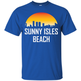 Sunny Isles Beach Florida Sunset Skyline Silhouette T-Shirt_Black