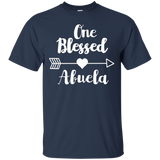 One Blessed Abuela Shirt - Grandma Thanksgiving Gift T-Shirt_Black