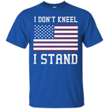 I Don't Kneel - I Stand Honor Flag American Shirt_black