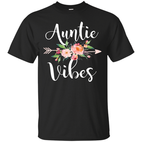 Auntie Vibes Cute Aunt Life Shirt_black=