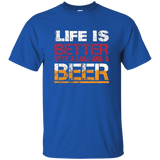 Life Is Better With Lake And Beer Distressed Lake Life Tee
