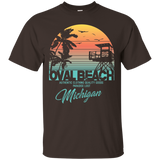 oval Michigan beach shirt_Black