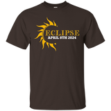 Total Solar Eclipse April 8 2024 T Shirt_Black