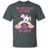 The Prettiest Unicorns Are Born In July T Shirt_Black