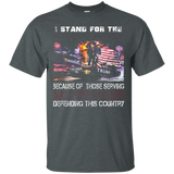 I Stand For The National Anthem - Because Of Those Serving_black