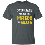 Saturdays Are For The Maize And Blue Michigan Football Shirt_navy=