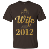 Womens Best Wife Since 2012 - T-Shirt 5 year Anniversary_Black