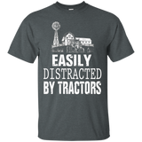 Easily Distracted By Tractors T-shirt_black=