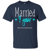 First Wedding Anniversary Gifts For Couples Husband T Shirt_black=