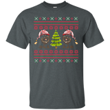 Happy Christmas With American Eskimo Dog Cute T-shirt_black