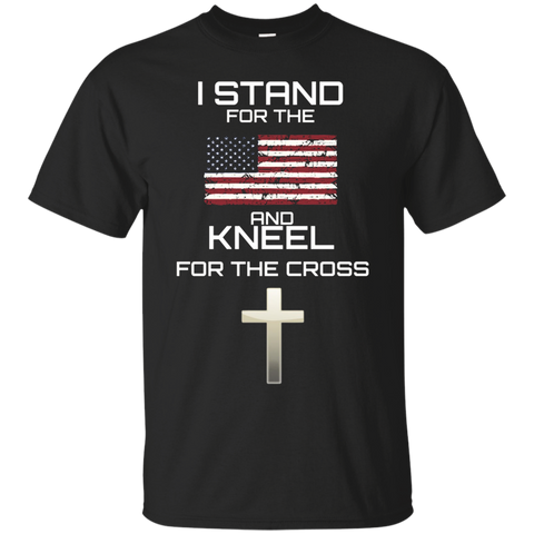 I Stand For The Flag And Kneel For The Cross Shirt_black=