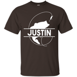 Justin Fishing Name Pocket T-shirt First Name Monogram_black=