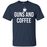 Guns And Coffee Funny T-shirt Cute Gun Rights Tee_black