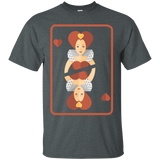 Queen Of Hearts Card Halloween Costume Spooky Pun T-Shirt_Black