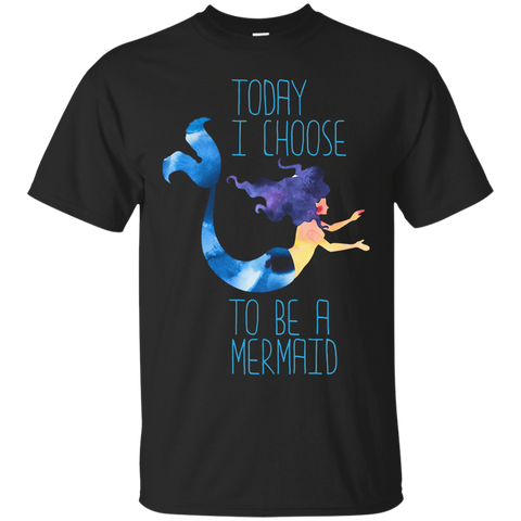 Today I choose to be a mermaid - funny beach summer tee_Black