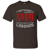 September 1960 The Birth of legends , 57 Years Old T-shirt_Black