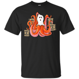 Funny Octopus Ghost Halloween Trick Or Treat T-shirt_black=