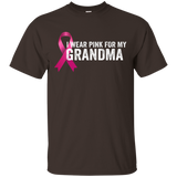 I Wear Pink For My Grandma Breast Cancer Awareness Shirt_black=