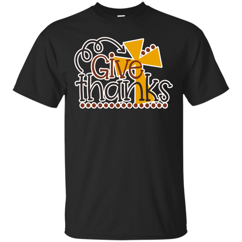 Give Thanks Cross Thanksgiving T Shirt_black