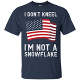 I Don't Kneel - I'm Not A Snowflake Waving Flag T-shirt_black