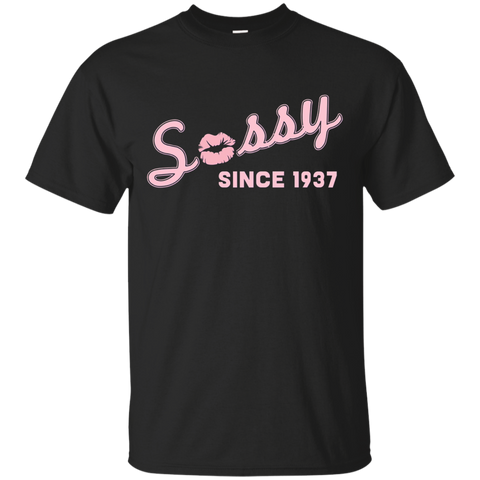 Sassy Since 1937 T-Shirt 80 Yrs old b-day 80th Birthday Gift_Black
