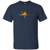 Love Kayak Shiluette Canoeist T-shirt Kayaker Paddler Tee
