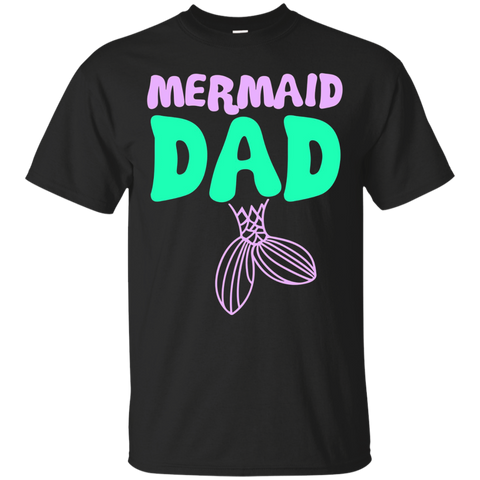 Mermaid Dad T-Shirt_Black