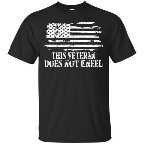 I Don't Kneel During The Anthem Usa Flag T-shirt For Veteran_black