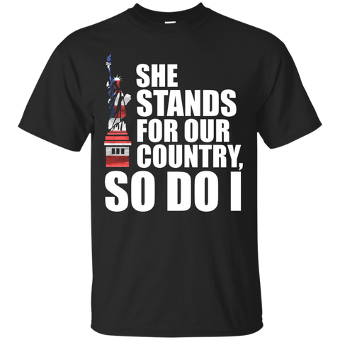 Statue Of Liberty Stand Up For The Anthem Patriotic Shirt_black=