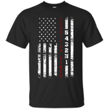 American Biker Us Flag Motorcycle Gears 5 Speed T-shirt_black