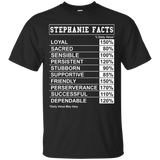 Womens Stephanie Facts T Shirt for Stephanie with Funny Facts_Black