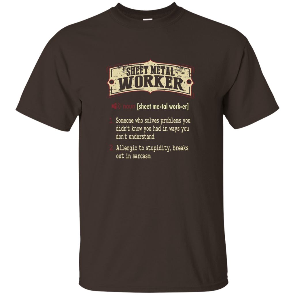 Sheet Metal Worker Sarcastic Dictionary T-Shirt_Black