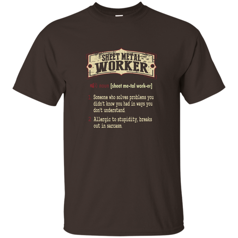 Sheet Metal Worker Sarcastic Dictionary T-Shirt_Black