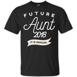 Womens Aunt To Be 2018 T-Shirt - Must Have For Any Future Auntie_Black