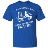 Roller Derby T-Shirt, Rolling Skate Rollerderby Skater Tee_Black