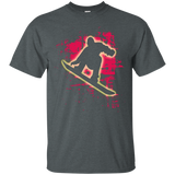 Red Splatter Snowboarding T Shirt Snowboarder Shirt_black=