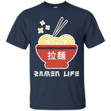 Ramen Life T Shirt, Tasty Anime Noodle Bowl, Student_Black