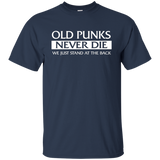 Old Punks Never Die We Just Stand At The Back T-shirt_black