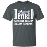RETIRED GOODBYE TENSION HELLO PENSION T-SHIRT_Black