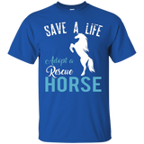 Save A Life Adopt A Rescue Horse - Shirt For Horse Lover_Black