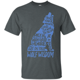 Wolf Wisdom T-shirt - Wolves Inspirational Tshirts_Black