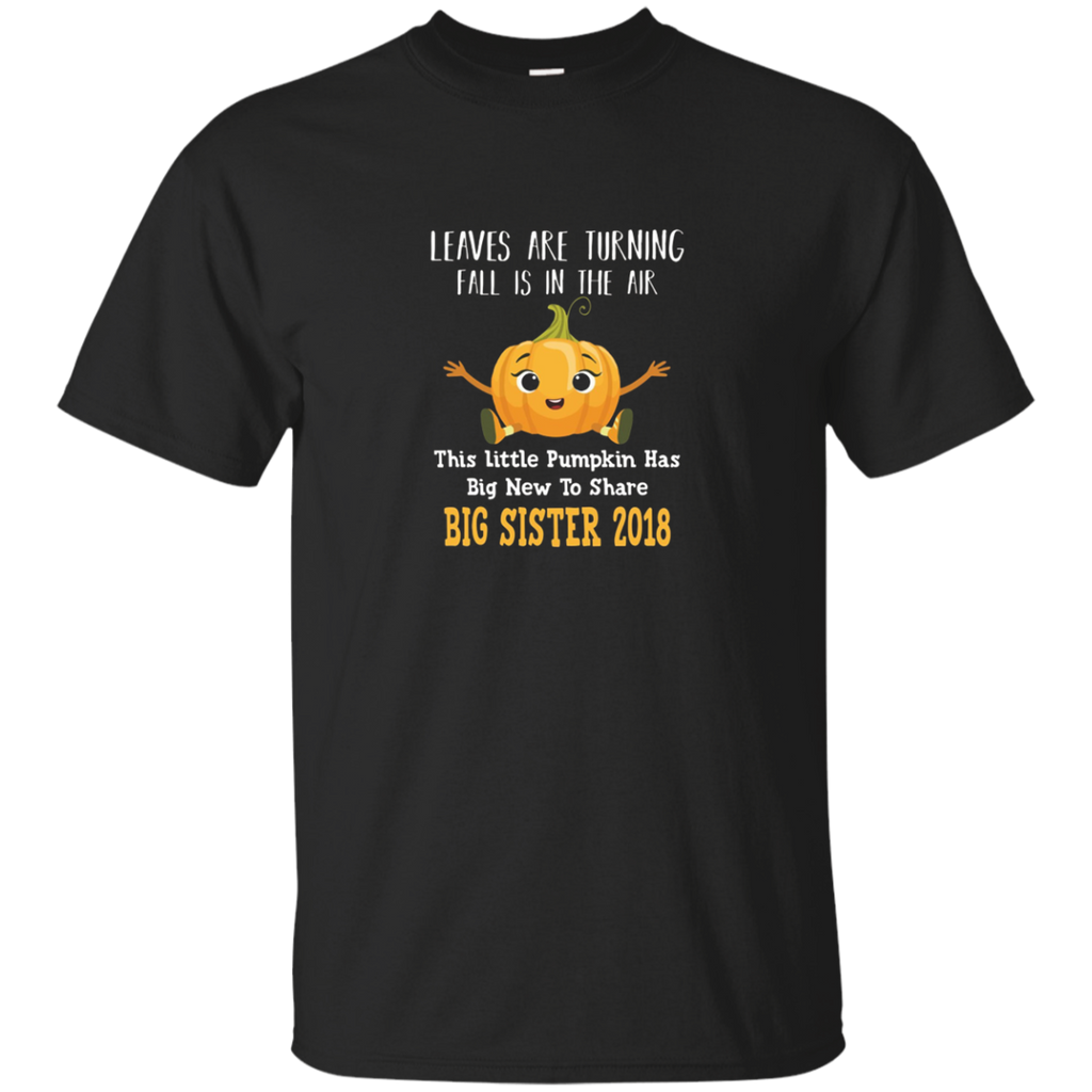 Big Sister 2018 Pregnancy Announcement Halloween T-shirt_black=