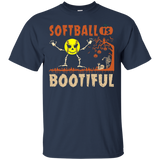 Softball Is Bootiful Spooky Halloween T-shirt Sports Lovers_black=