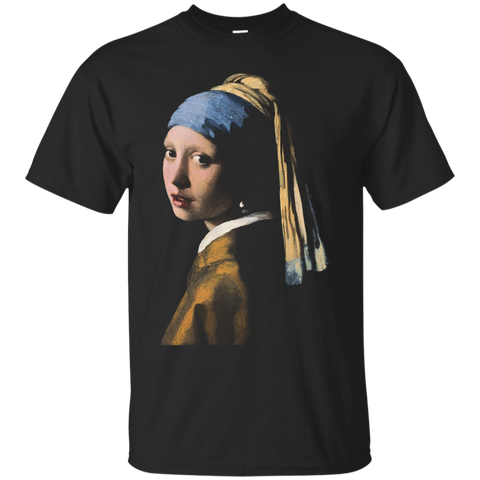 Girl With A Pearl Earring - Tshirt - Vermeer_black