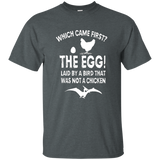 Chicken Or The Egg Came First Funny T-shirt_black=