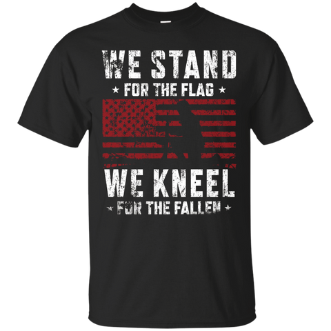 We Stand For The Flag T-shirt We Kneel For The Fallen Shirt_black=