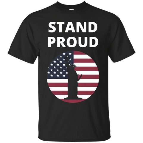 America Stand Proud Don't Kneel Patriotic Usa T-shirts_black